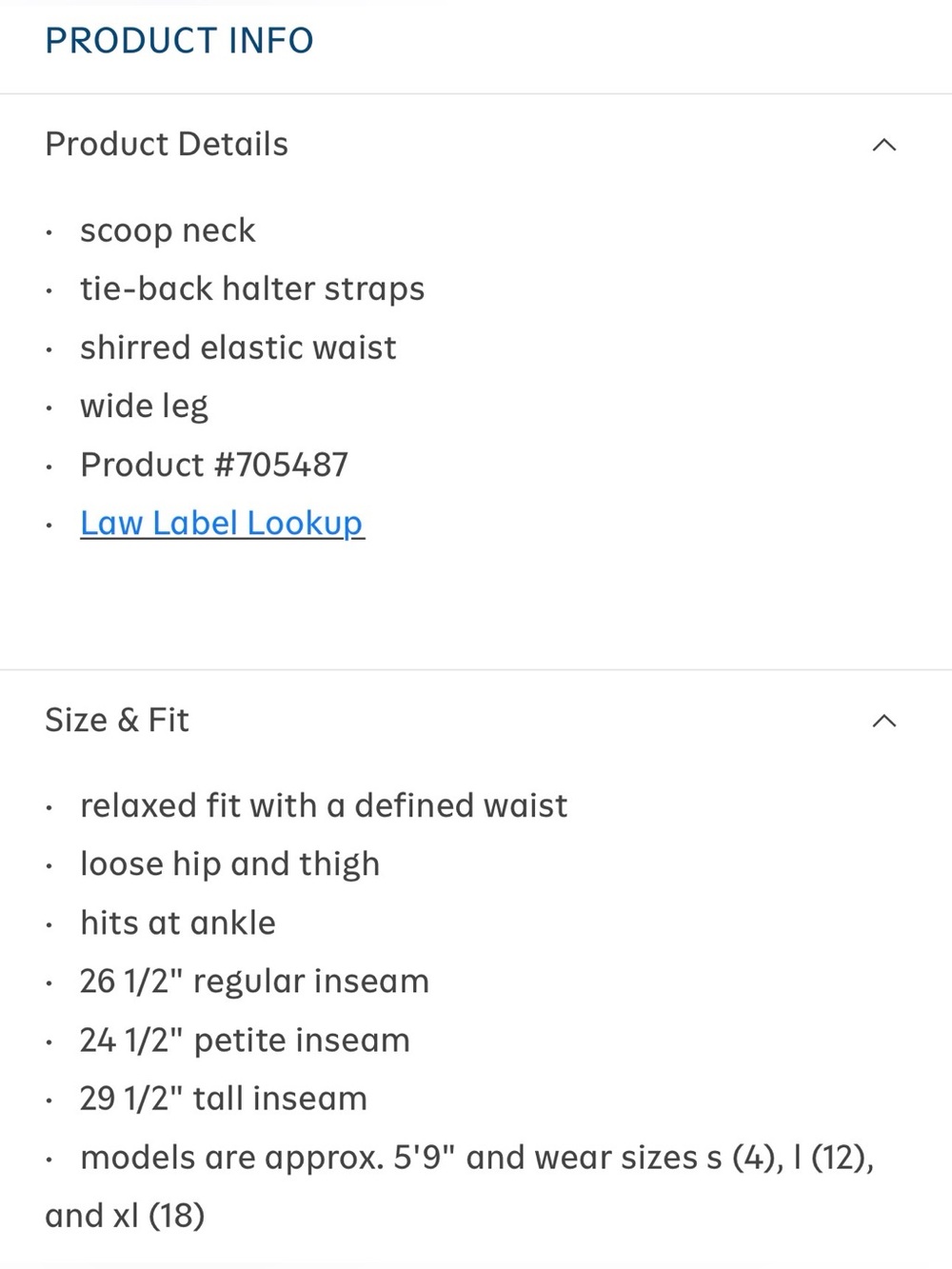 NWT Old Navy Black Waist-Defined Halter Jumpsuit in Size Small Tall - Picture 9 of 9